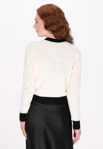 Cardigan 'Classic Look' DreiMaster Klassik en blanc