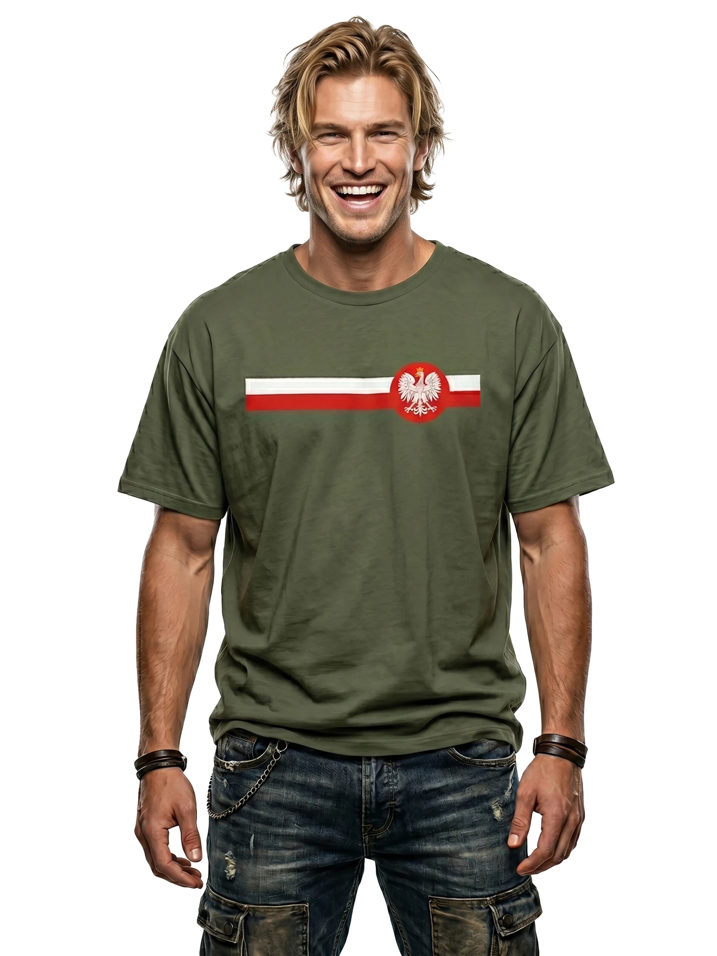 MAKAYA Shirt 'Polen Wappen'‌‌‌‌‌‌ in Grün