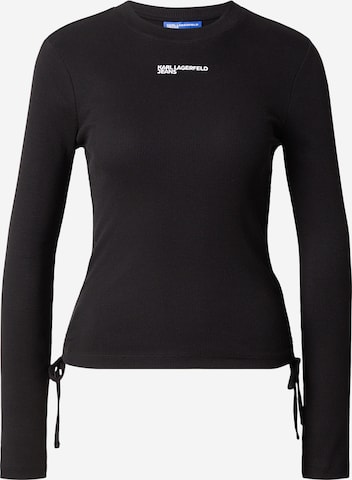 Tricou de la KARL LAGERFELD JEANS pe negru: față
