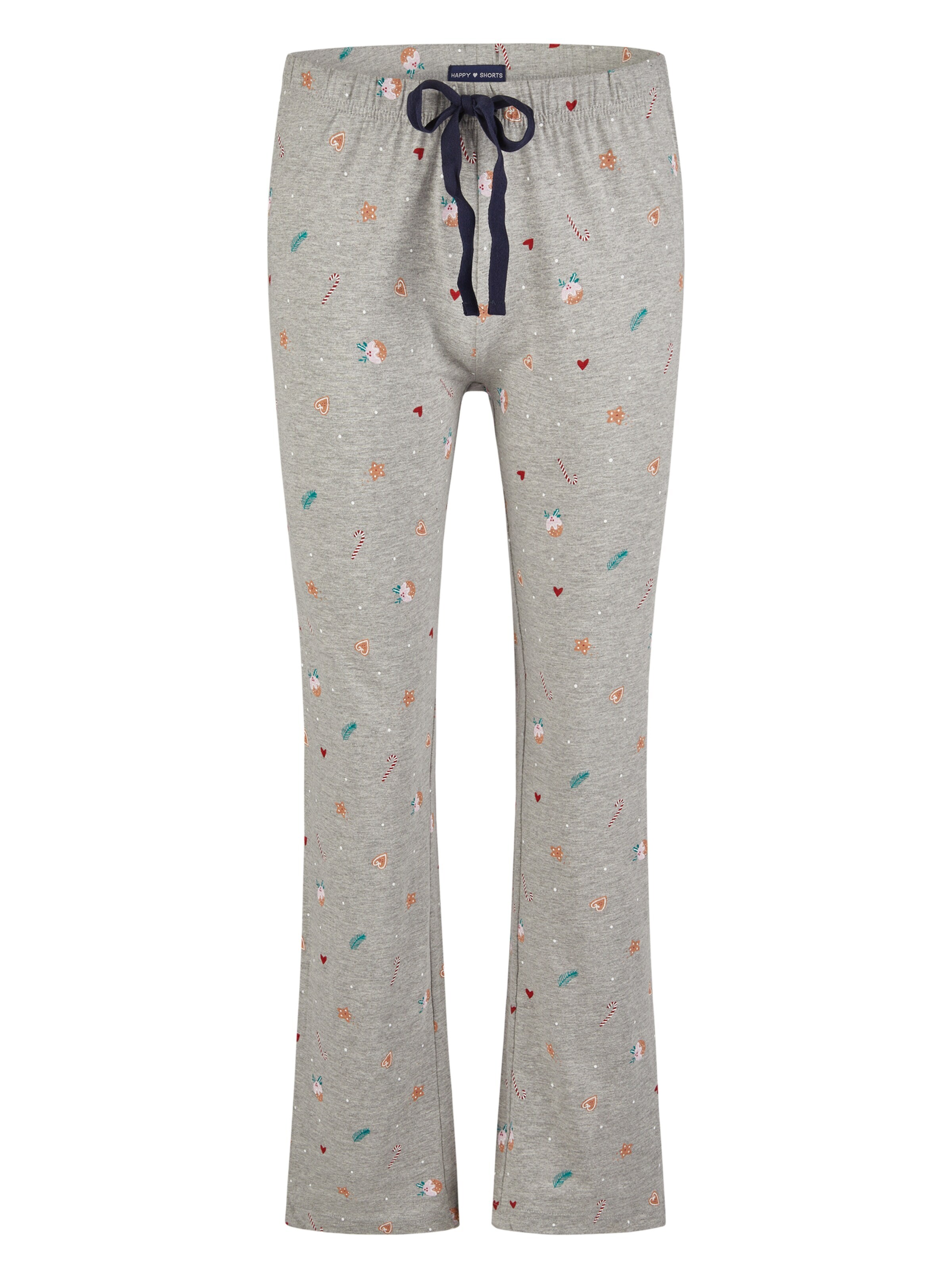 Happy Shorts Pyjama 'Christmas Giftbox' in Blauw