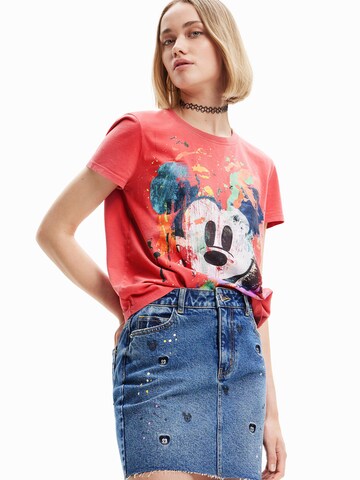 Desigual T-Shirt 'Mickey Mouse Arty' in Rot: predná strana