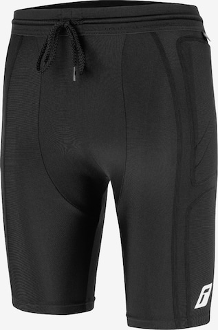 REUSCH Skinny Workout Pants in Black: front