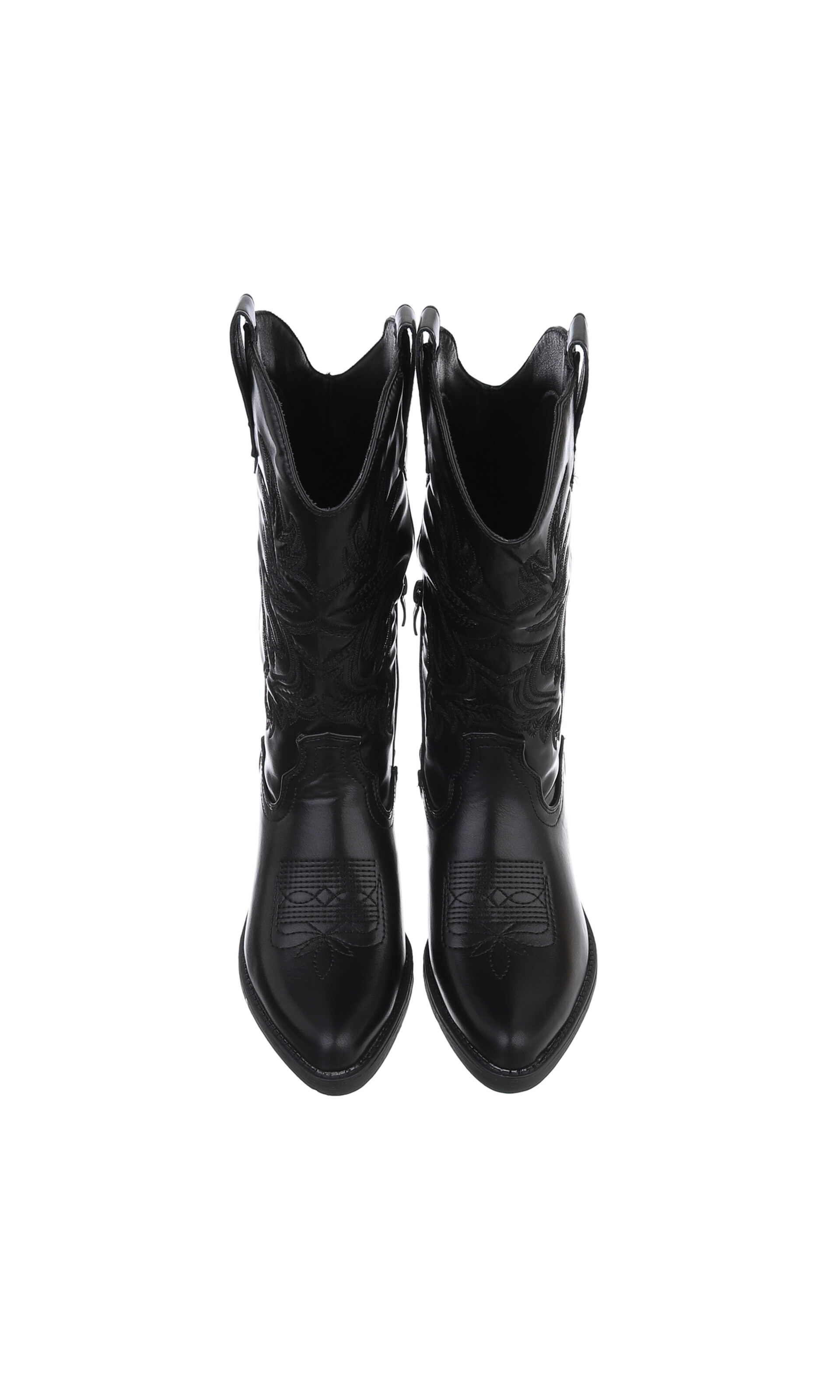 Ital-Design Cowboy Boots in Black