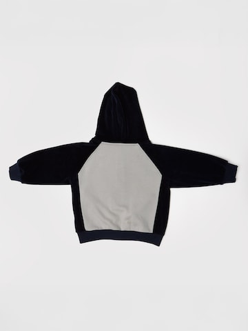 Maru + Bo Sweatshirt 'VELOUR SLEEVE ZIP-UP HOODIE' i sort