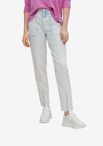comma casual identity Jeans in Blauw: voorkant