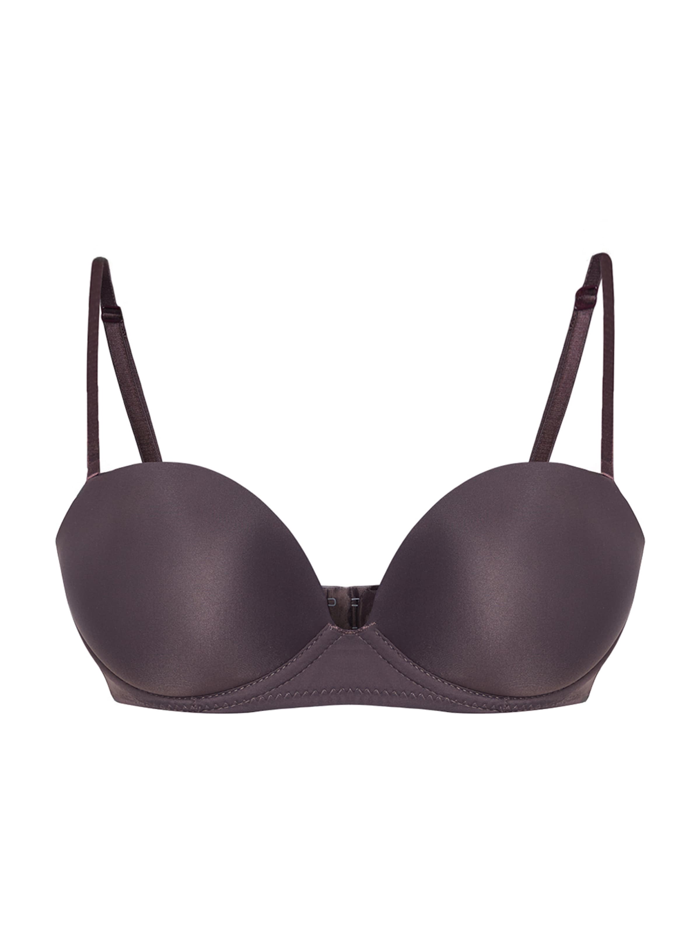 Trendyol Balkonetová Podprsenka – hnědá: přední strana
