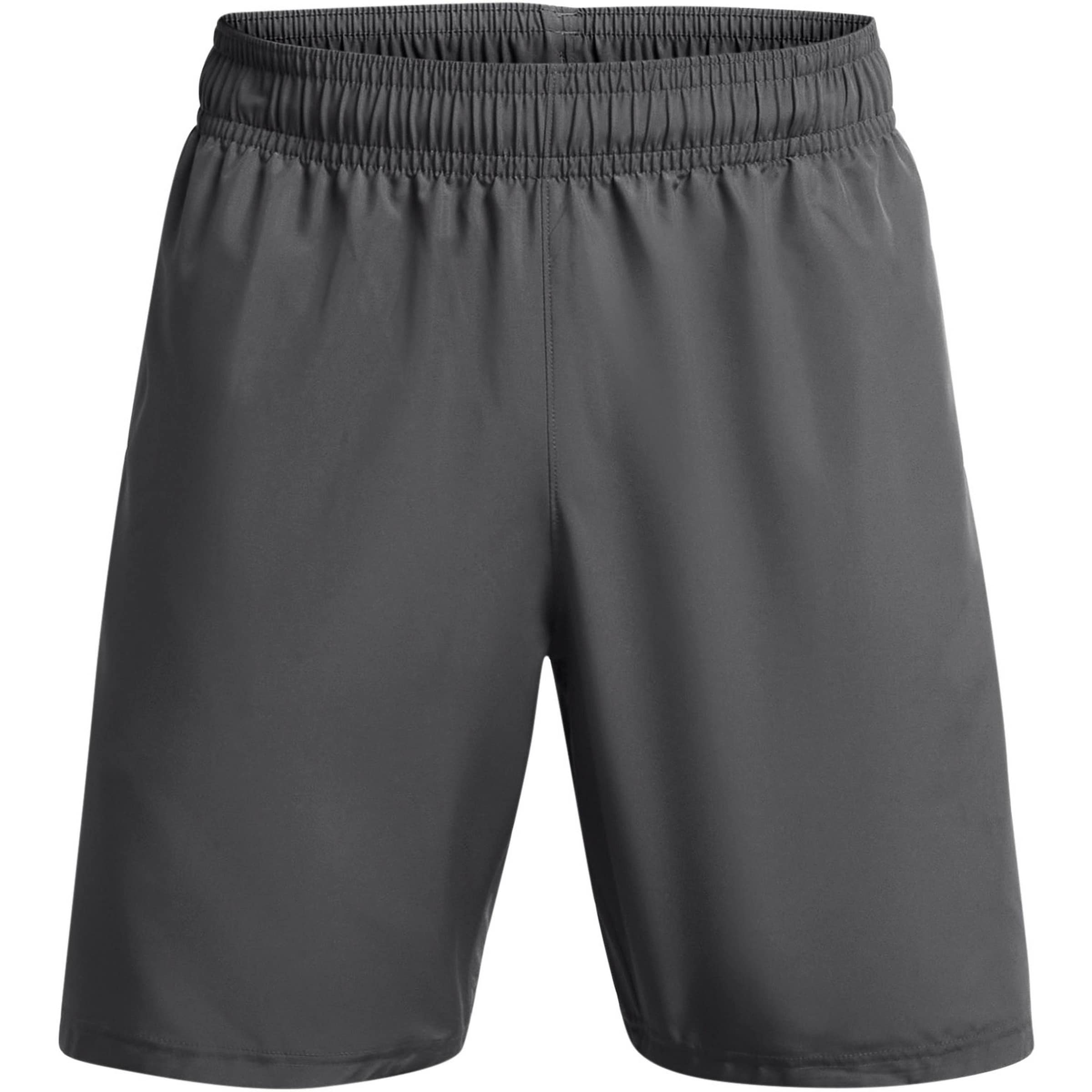 UNDER ARMOUR Regular Workout Pants 'Wordmark' in Grey: front