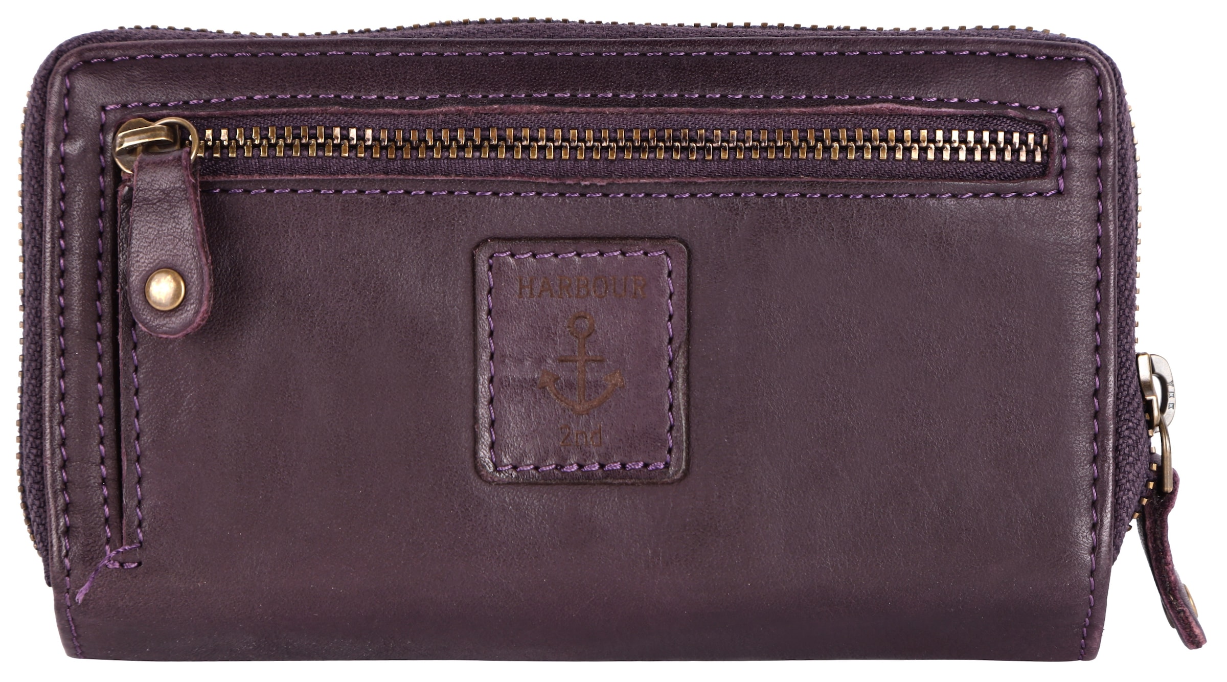 Harbour 2nd Wallet 'Linn' in Purple: front