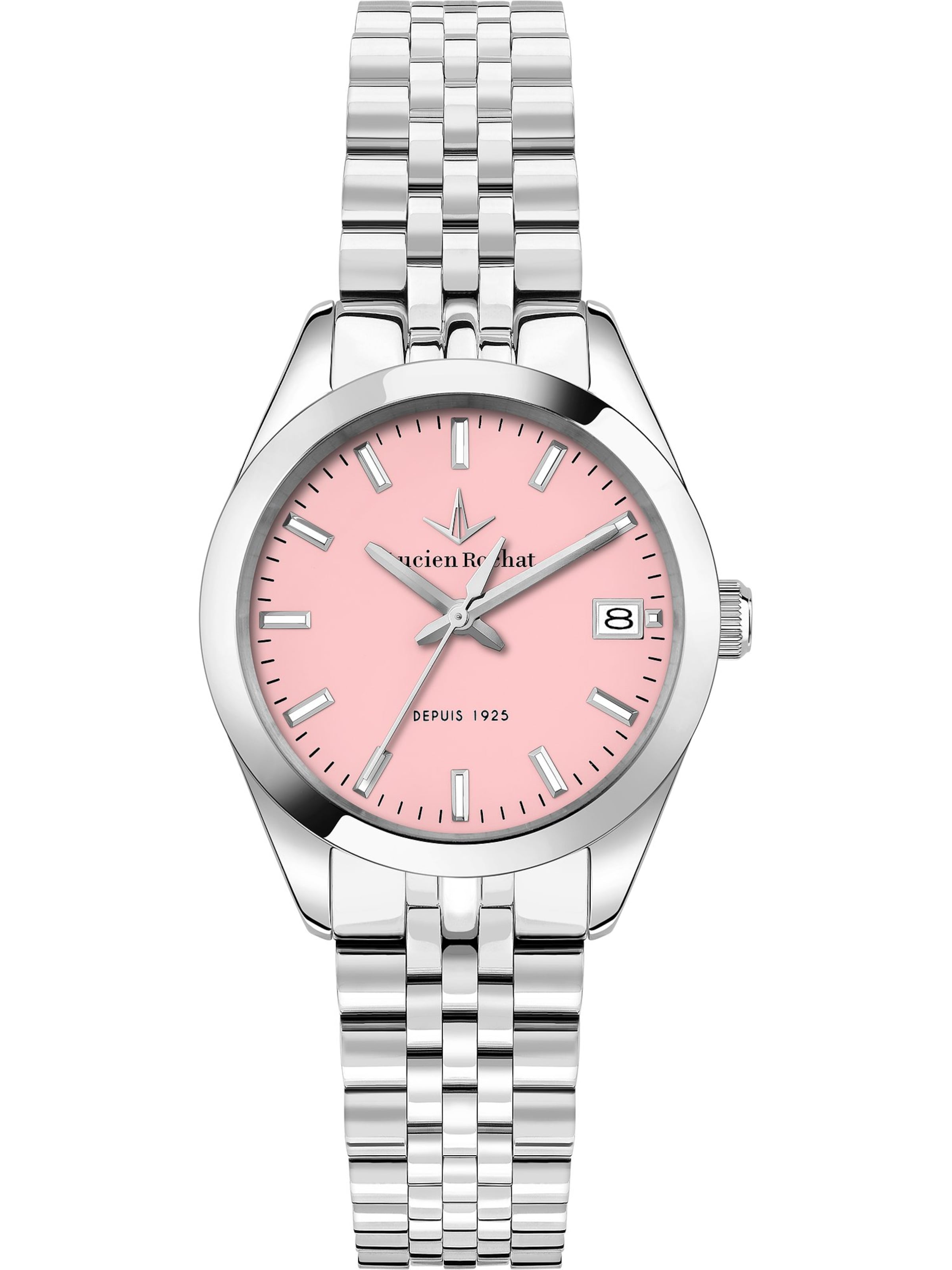Lucien Rochat Analoguhr in Silber: Vorderseite