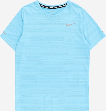 NIKE Функциональная футболка 'Miler' в Синий: спереди