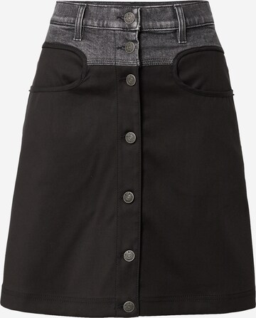 DIESEL - Falda 'O-LIA' en negro: frente