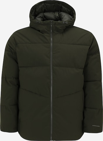 Jack & Jones Plus Зимняя куртка 'JJGLOBAL' в Зеленый: спереди