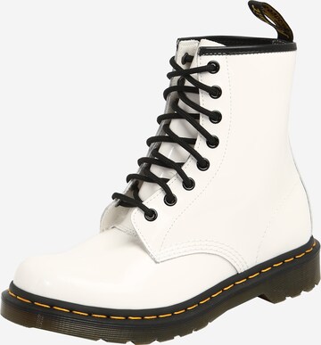 Stivaletto stringato '1460' di Dr. Martens in bianco: frontale