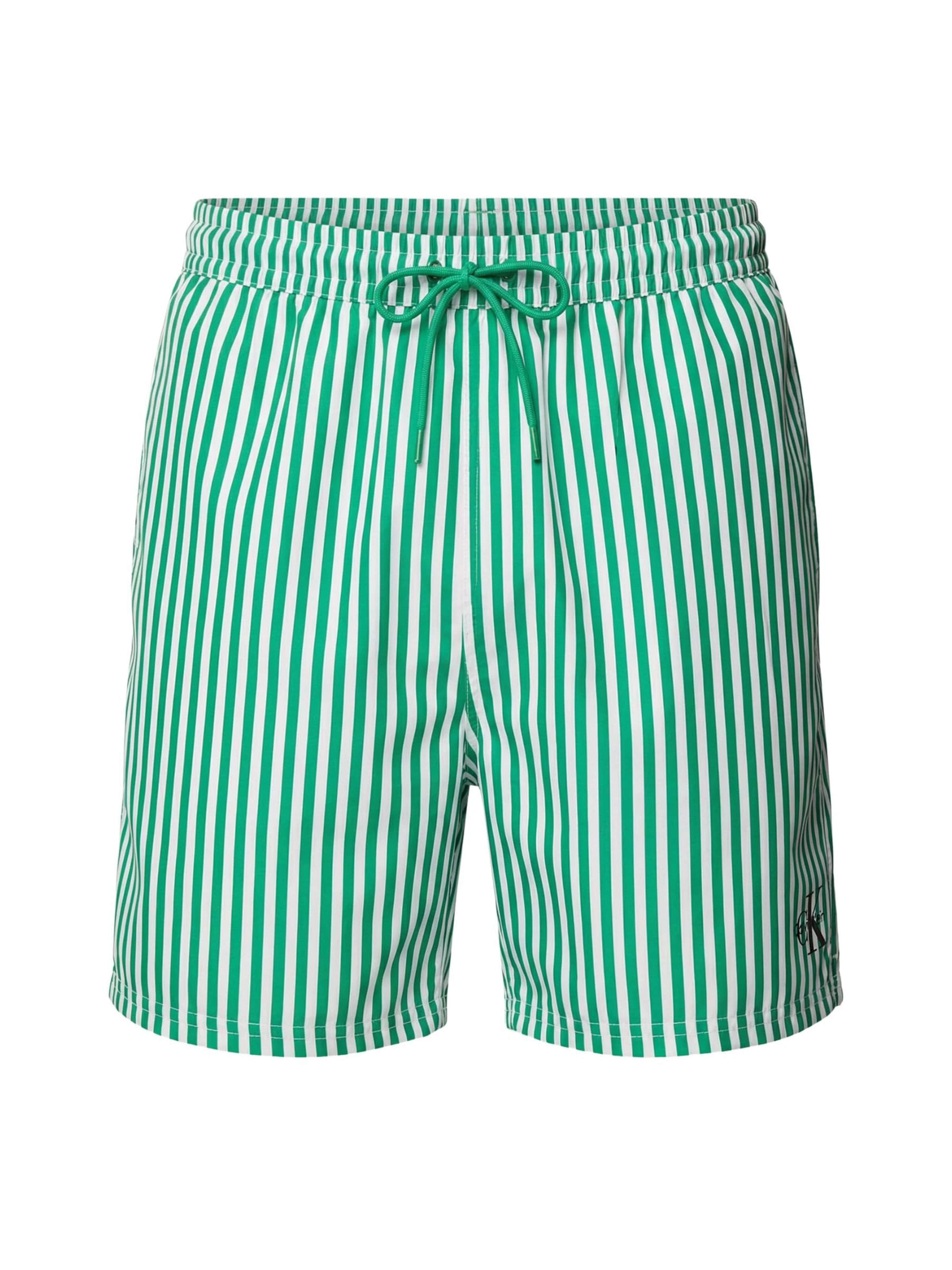 Shorts de bain 'CALVIN KLEIN MEDIUM DRAWSTRING Costumi da bagno' Calvin Klein en vert : devant