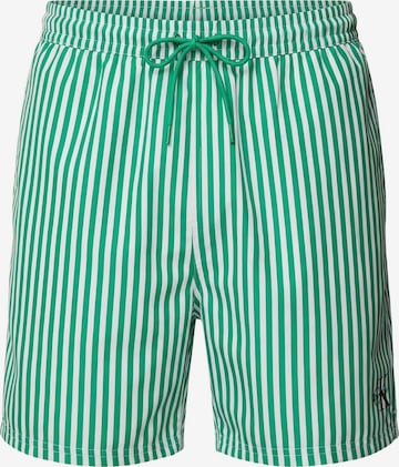 Shorts de bain 'CALVIN KLEIN MEDIUM DRAWSTRING Costumi da bagno' Calvin Klein en vert : devant