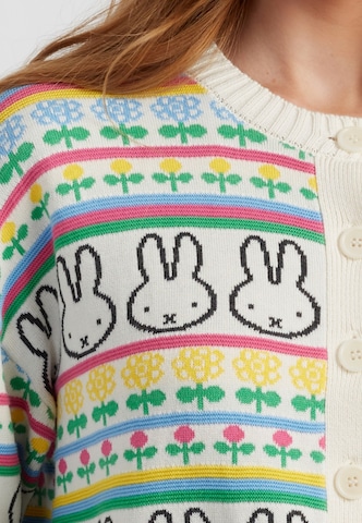 Chinti & Parker Cardigan 'Miffy Fairisle' i hvid