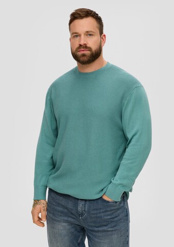 s.Oliver Men Big Sizes Sweater in Green: front