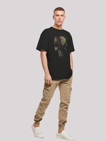 F4NT4STIC Shirt 'Punisher TV Camo Skull' in Zwart