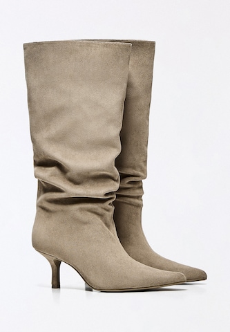 Bottes Bershka en beige