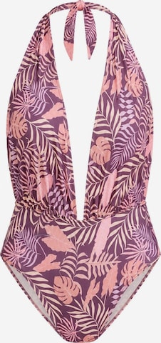 High neck Costume intero 'Susil one-piece swimsuit' di Hobo Sapiens in lilla: frontale