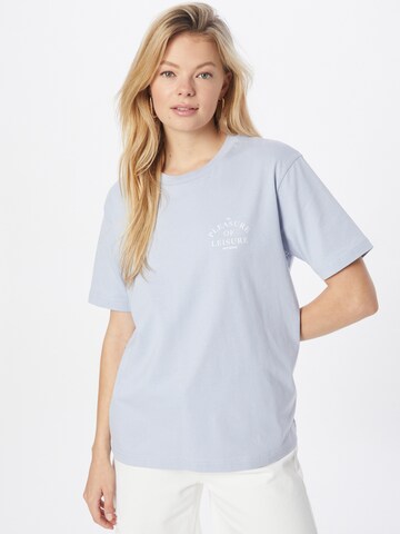 Hey Soho T-Shirt 'PLEASURE OF LEISURE' in Blau: predná strana