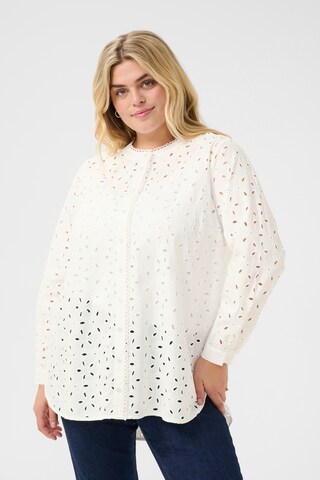 KAFFE CURVE Bluse 'Salina' i hvid: forside