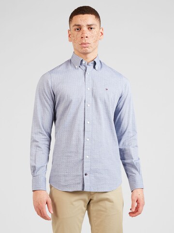 TOMMY HILFIGER Regular Fit Hemd in Blau: Vorderseite