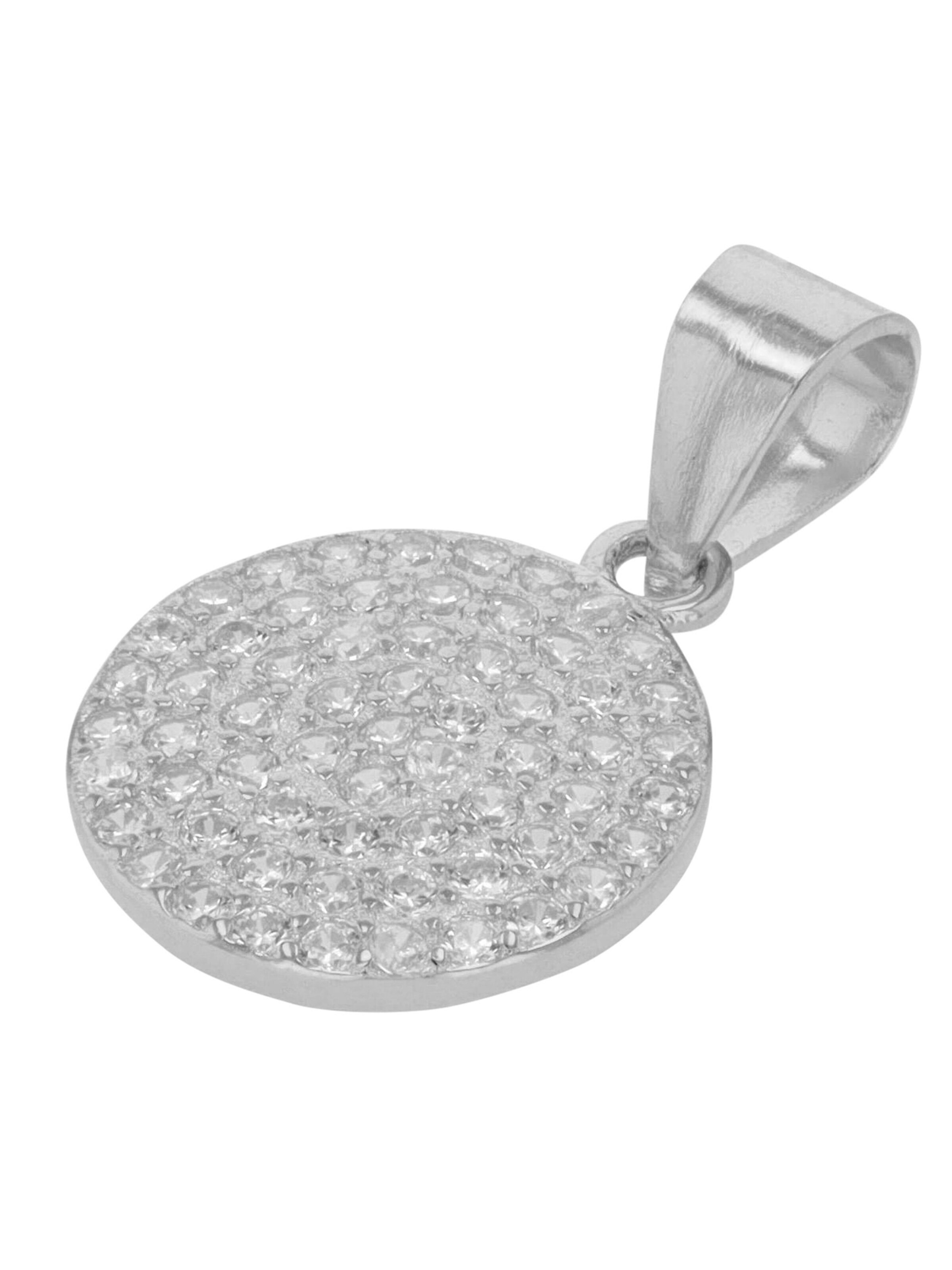 Akzent Pendant '"Uri" aus 925 Sterlingsilber, rhodiniert, langlebig' in Silver: front