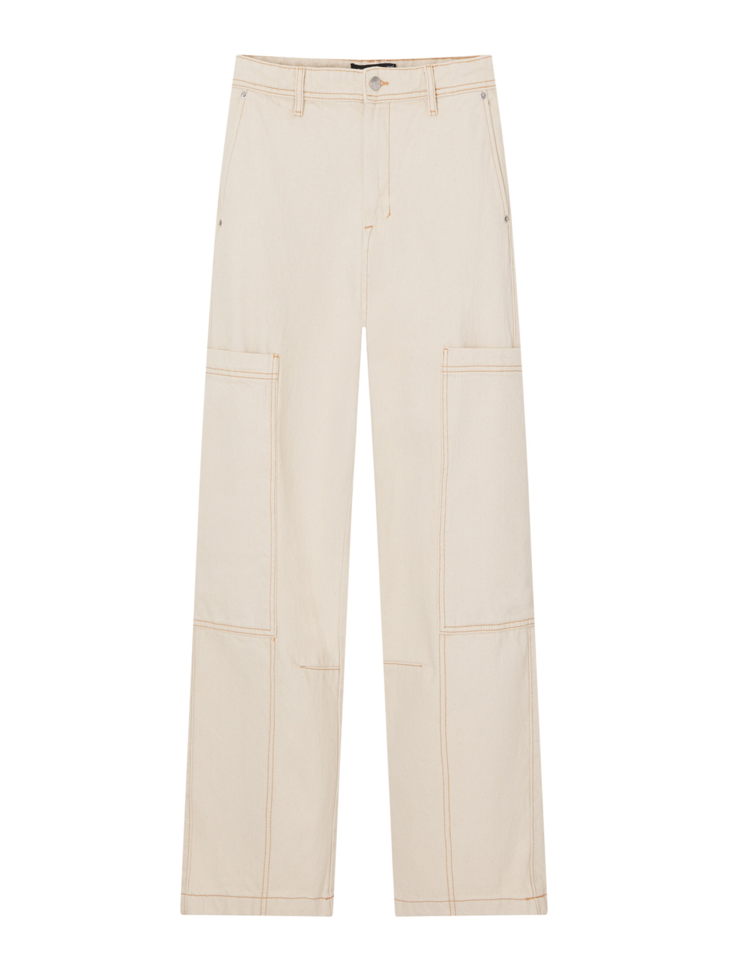 Pull&Bear Loosefit Hose in Weiß: Vorderseite