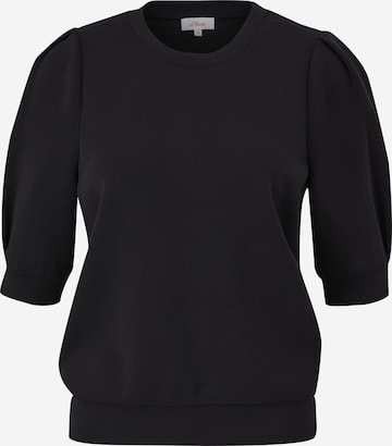 s.Oliver Sweatshirt in Schwarz: predná strana