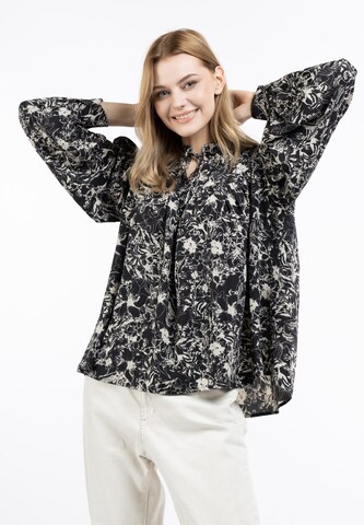 DreiMaster Vintage Blouse in Zwart: voorkant