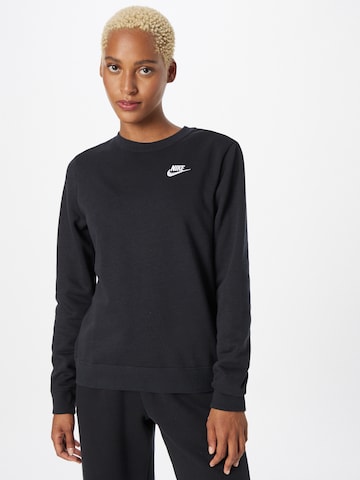 Nike Sportswear Sweatshirt 'Club Fleece' in Black: front