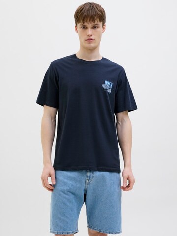 JJ Rebel T-Shirt 'JREBBLOOM' in Blau: Vorderseite
