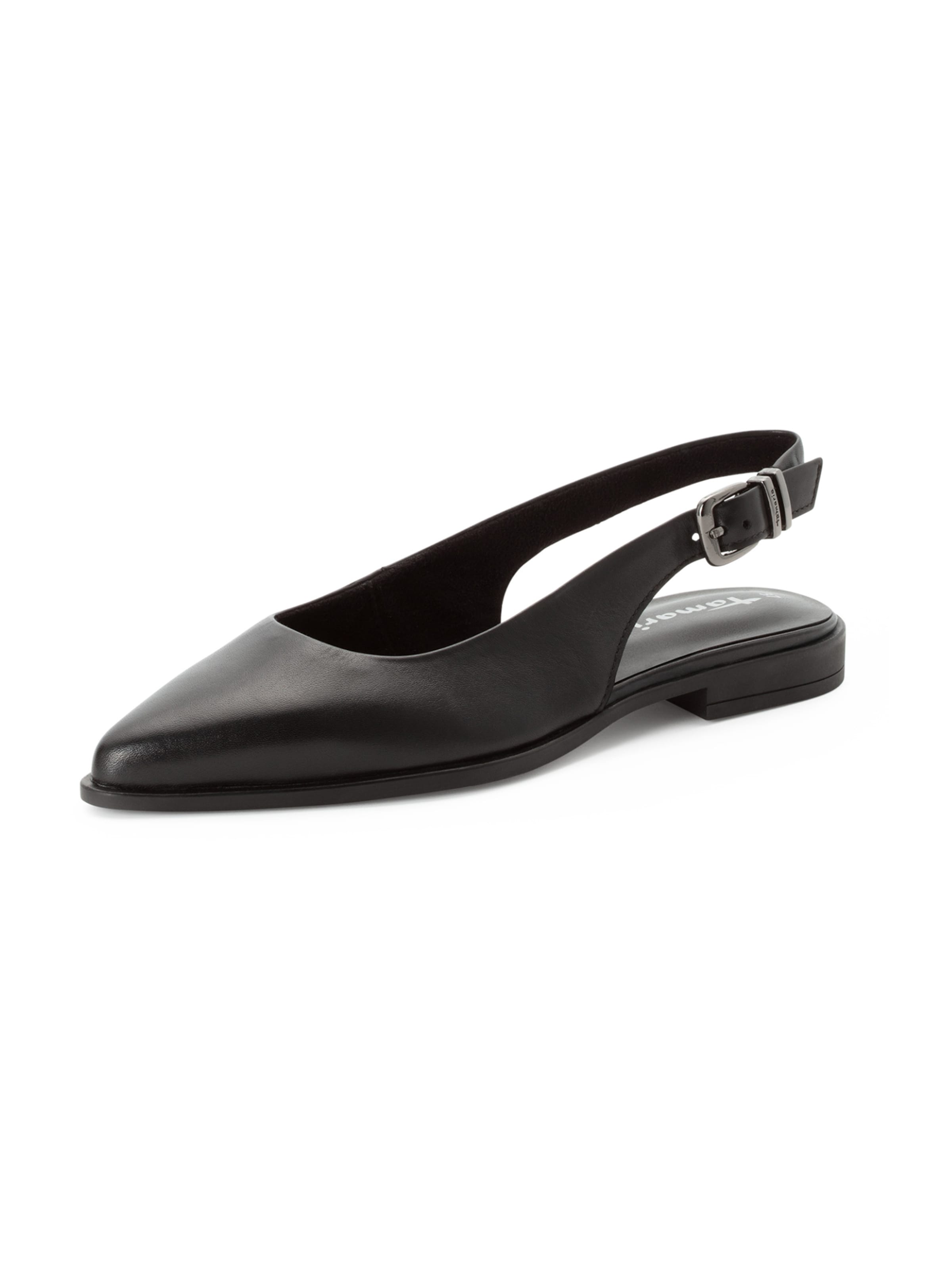 Tamaris Балетки с ремешком в Черный: спереди