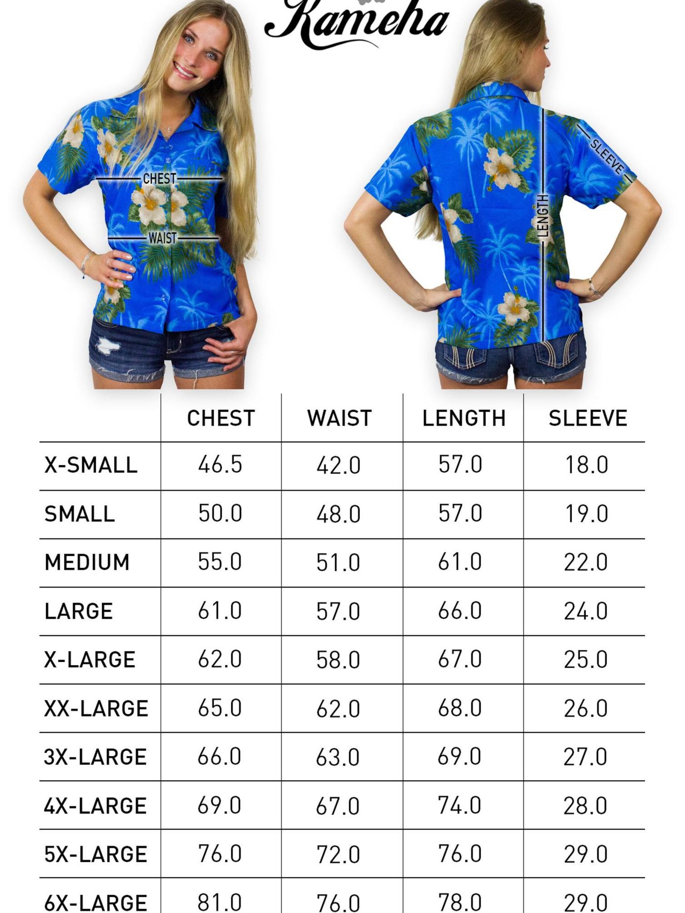 King Kameha Bluse 'Small Flower'‌‌‌‌‌‌‌‌ in Blau