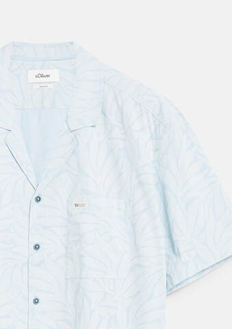 s.Oliver Regular fit Button Up Shirt in Blue