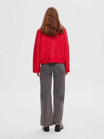 SELECTED FEMME Knit Cardigan in Red