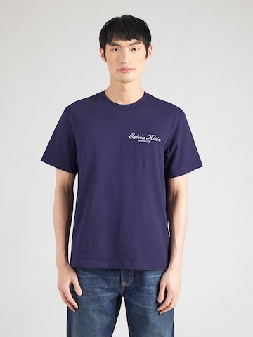 Calvin Klein Jeans Regular Тениска '20S MARCH' в синьо: отпред