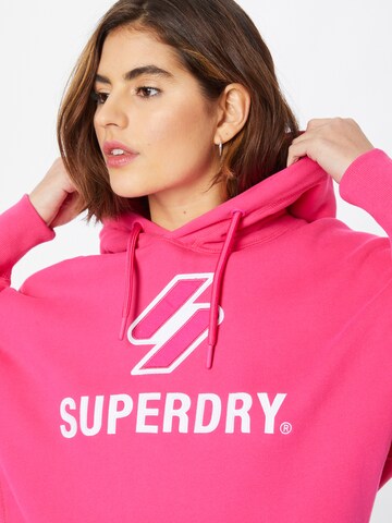 Sweat-shirt 'Stacked' Superdry en rose