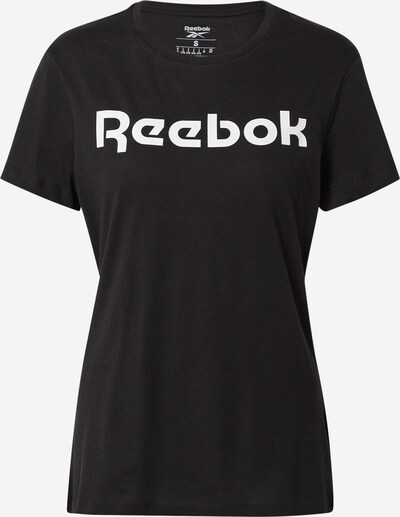 Reebok Sport Λειτουργικό μπλουζάκι σε μαύρο / λευκό, Άποψη προϊόντος