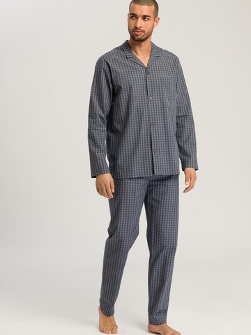 Hanro Long Pajamas ' Night & Day ' in Grey: front