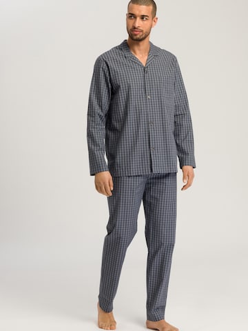 Hanro Long Pajamas ' Night & Day ' in Grey: front