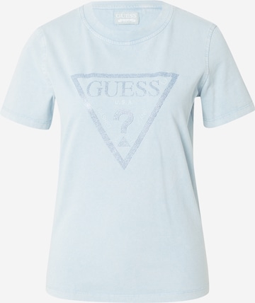 Tricou de la GUESS pe albastru: față