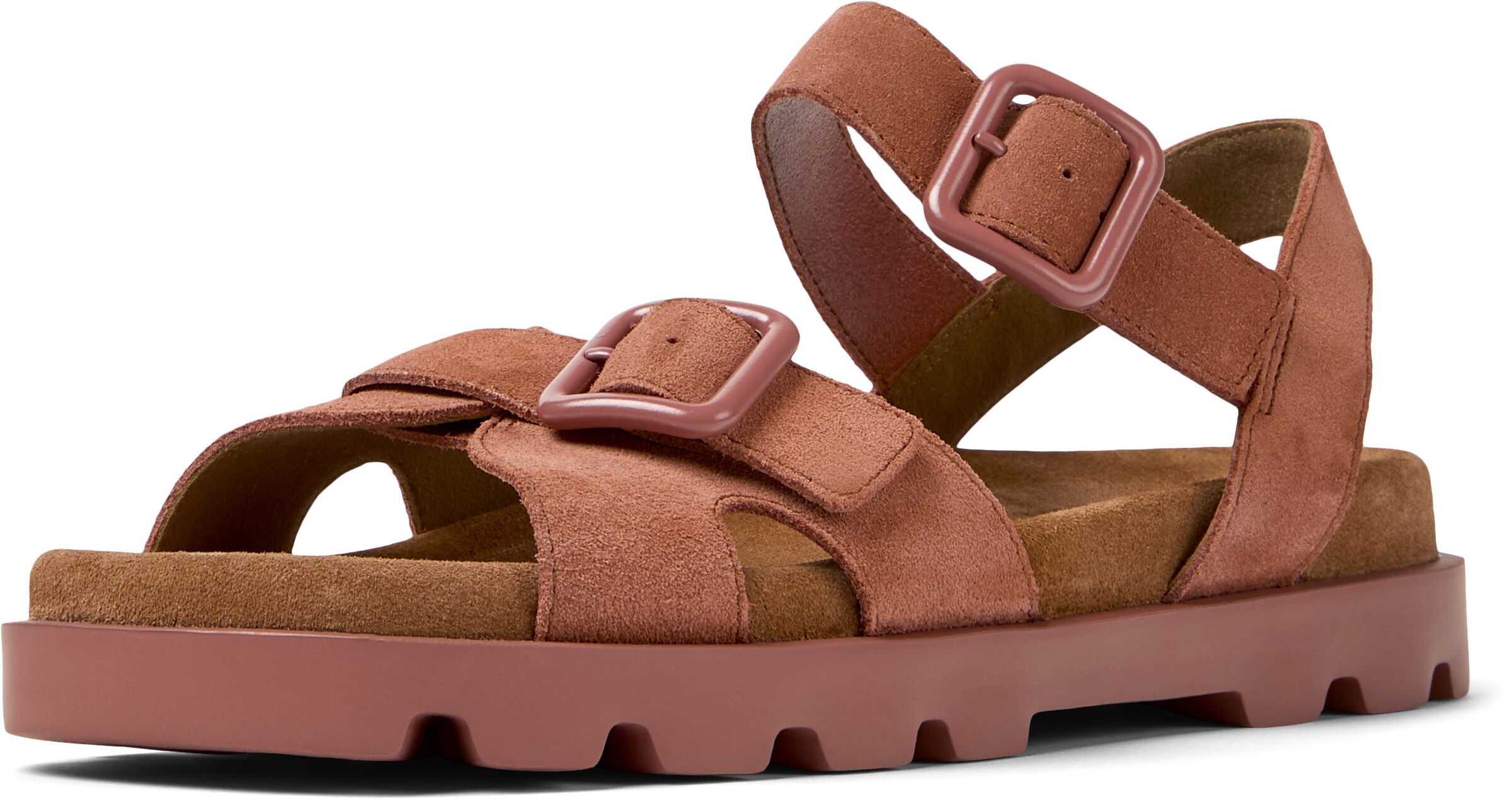 CAMPER Strap sandal 'Brutus' in Red: front