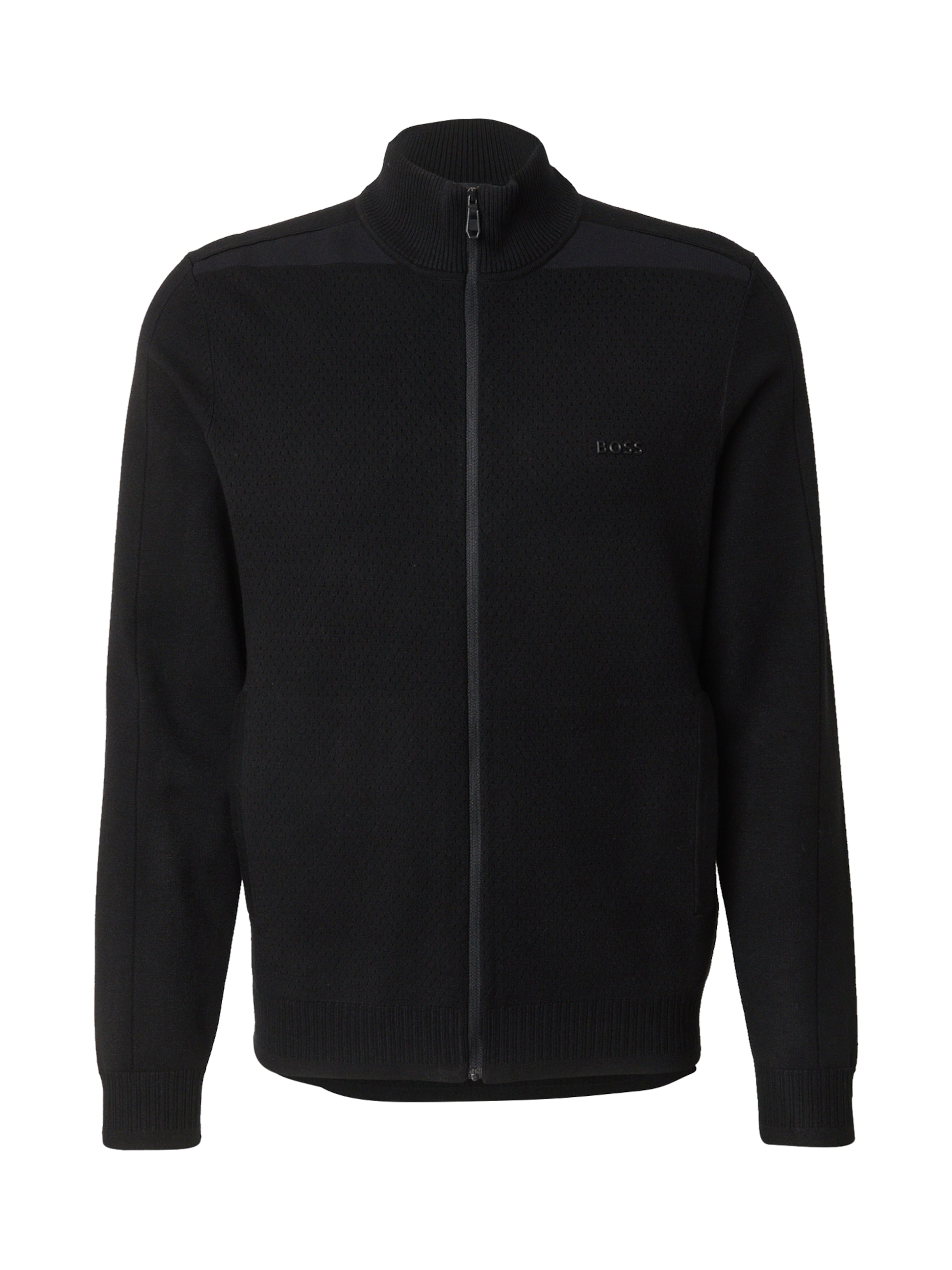 BOSS Athletic Cardigan 'League' in Black: front