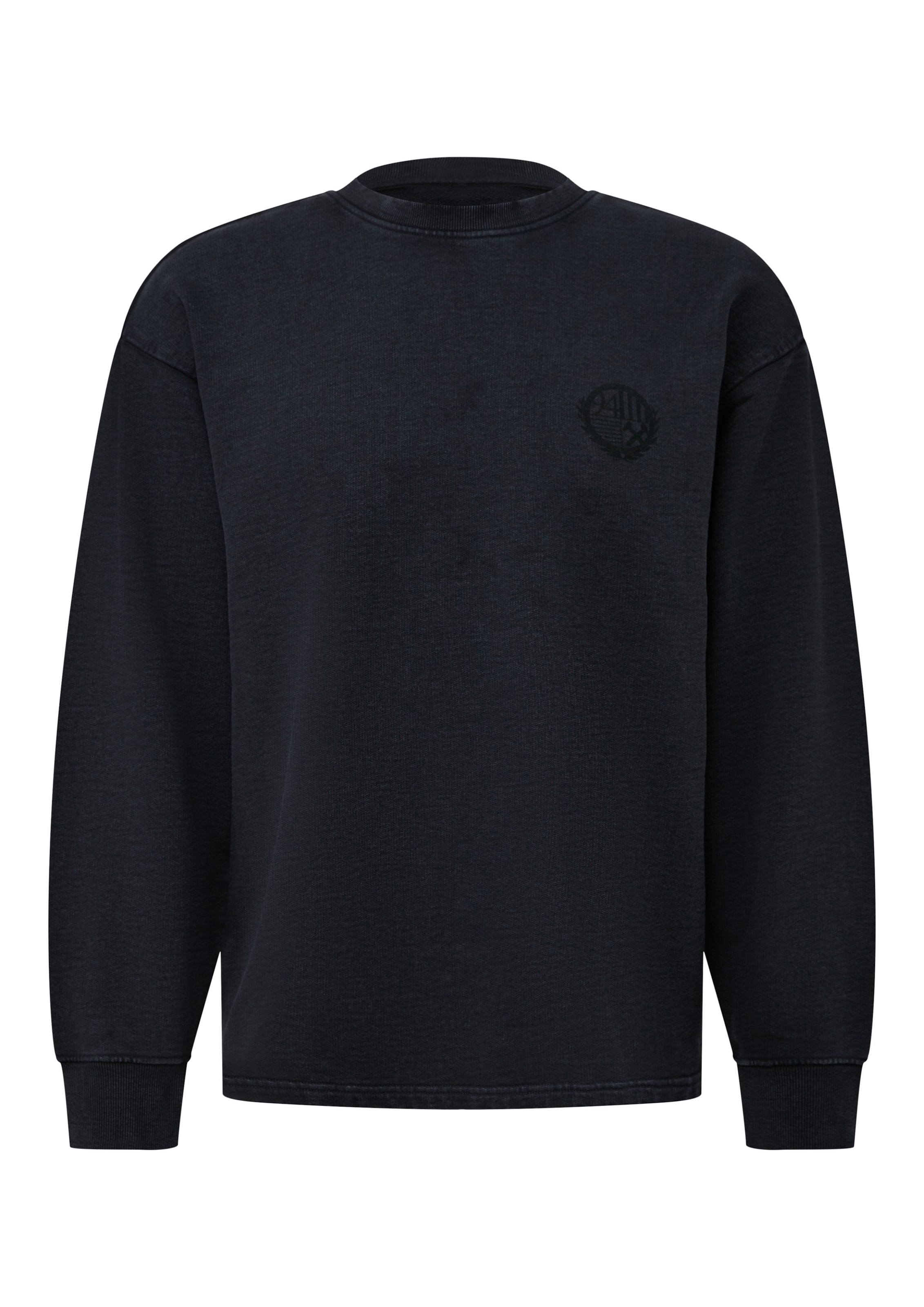 Sweat-shirt QS en bleu : devant