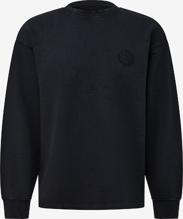 Sweat-shirt QS en bleu : devant