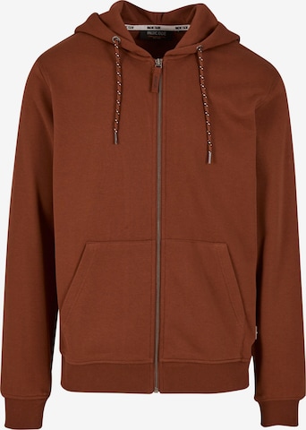 Veste de survêtement 'Ponto' INDICODE JEANS en marron : devant