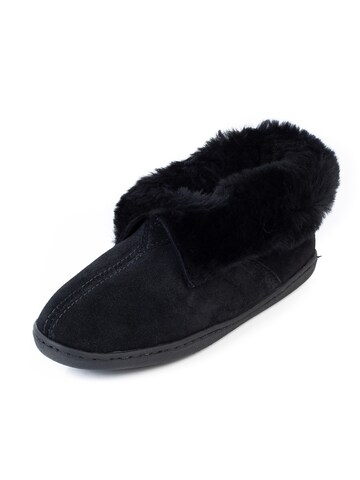 Pantoufle Minnetonka en noir : devant