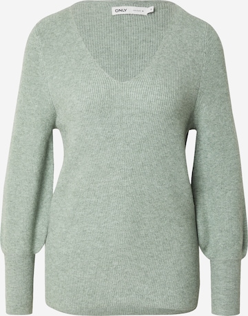 ONLY Pulóver 'ONLAtia' - zöld: elől